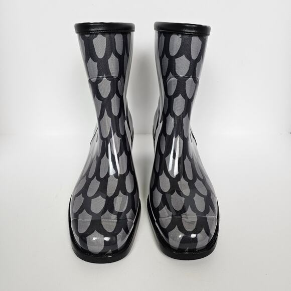 Marimekko 7.5 Rain Boots Abstract Rubber Ankle Chelsea Heel EU 38 - Picture 2 of 13